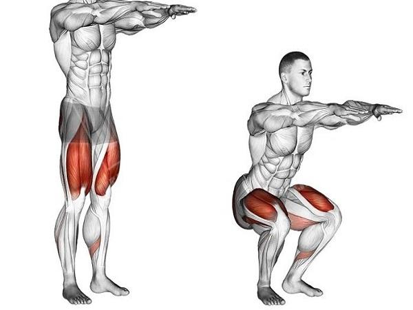 Squat (ngồi xổm) – Bài tập giúp chân thon hiệu quả